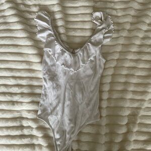 Wilfred White Ruffled One Piece